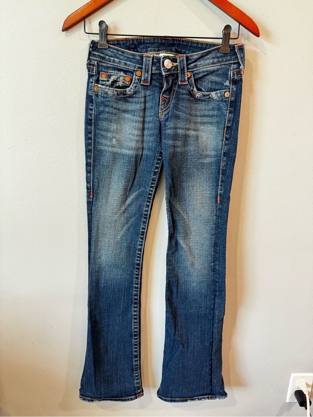 True Religion Women's Medium Blue Flared Jeans
